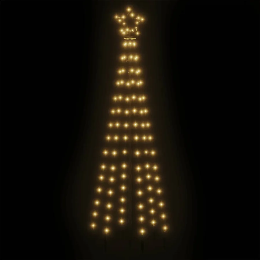 Arbre de Noël cône Blanc chaud 108 LED 70x180 cm - 4
