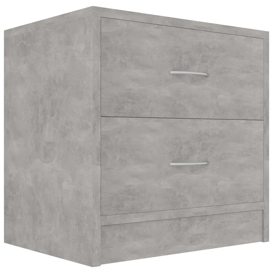 Tables de chevet 2 pcs Gris béton 40x30x40 cm Bois d'ingénierie - 3