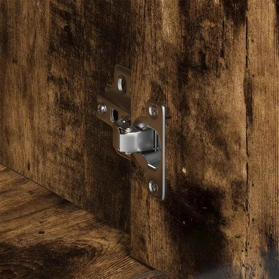 Buffet Chêne fumé 88x30x70 cm Bois d'ingénierie - 9