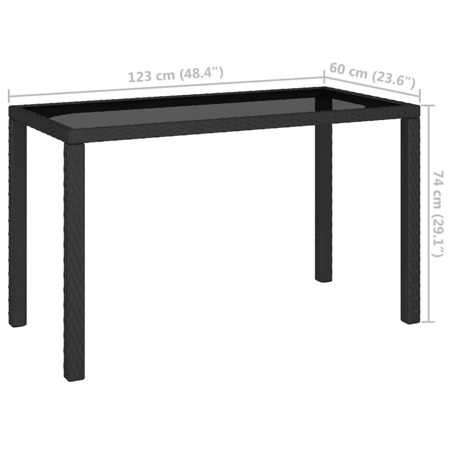 Mobilier à dîner de jardin 6pcs et coussins Résine tressée Noir - 10