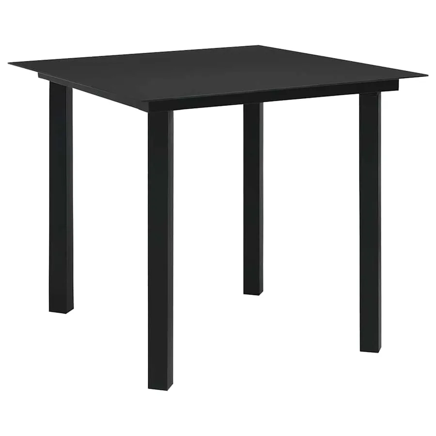 Ensemble à manger d'extérieur 3 pcs Rotin PVC Noir - 3