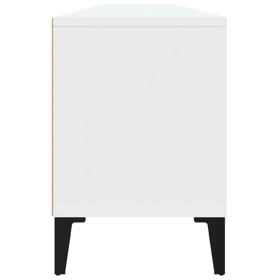 Meuble TV blanc 150x30x44,5 cm bois d'ingénierie - 8
