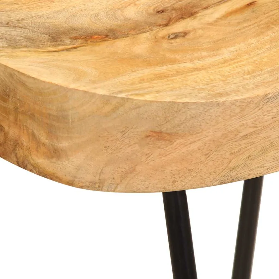 Tabourets de bar lot de 2 bois de manguier massif - 6