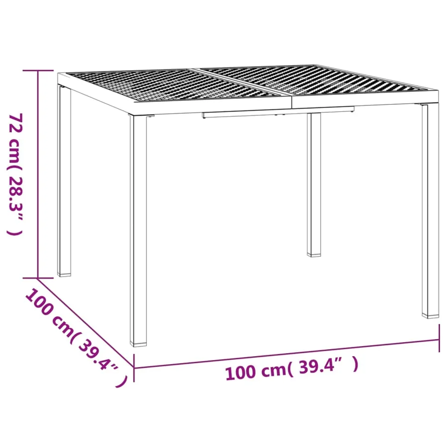 Ensemble à manger de jardin 3 pcs anthracite acier - 10