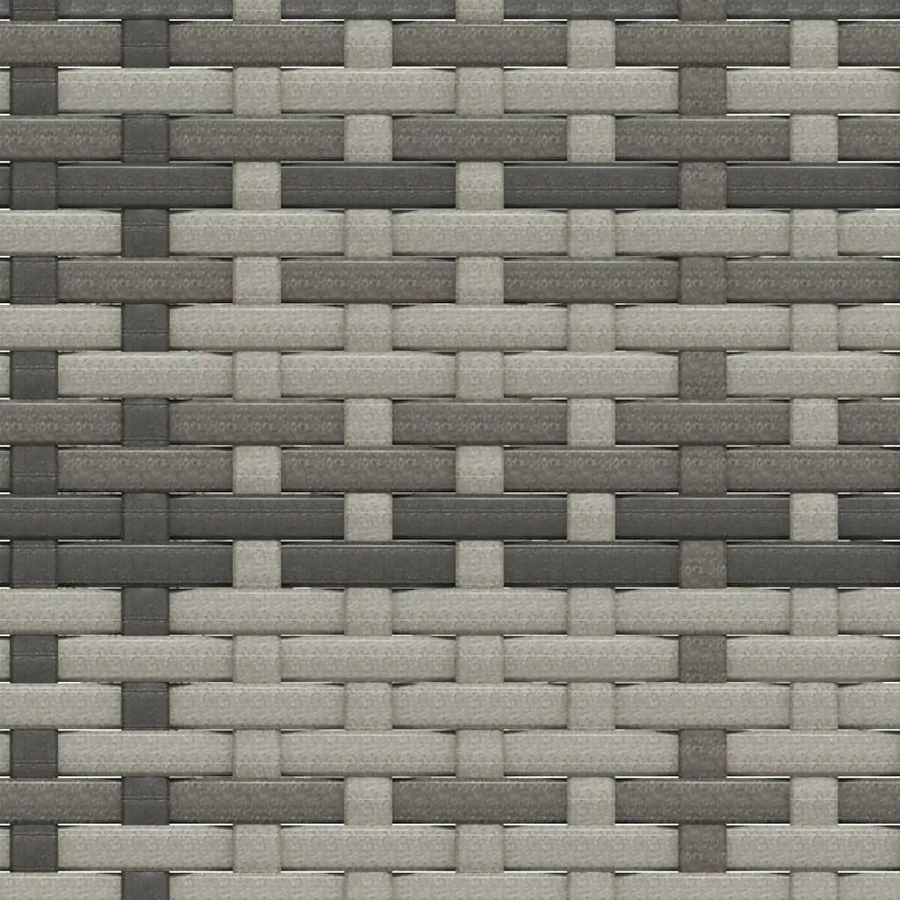 Salon de jardin 3 pcs avec coussins Gris Résine tressée - 7