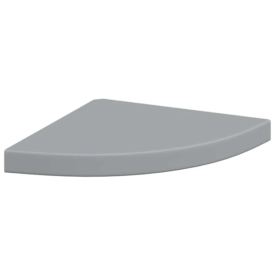 Étagère d'angle flottante gris 35x35x3,8 cm MDF - 2