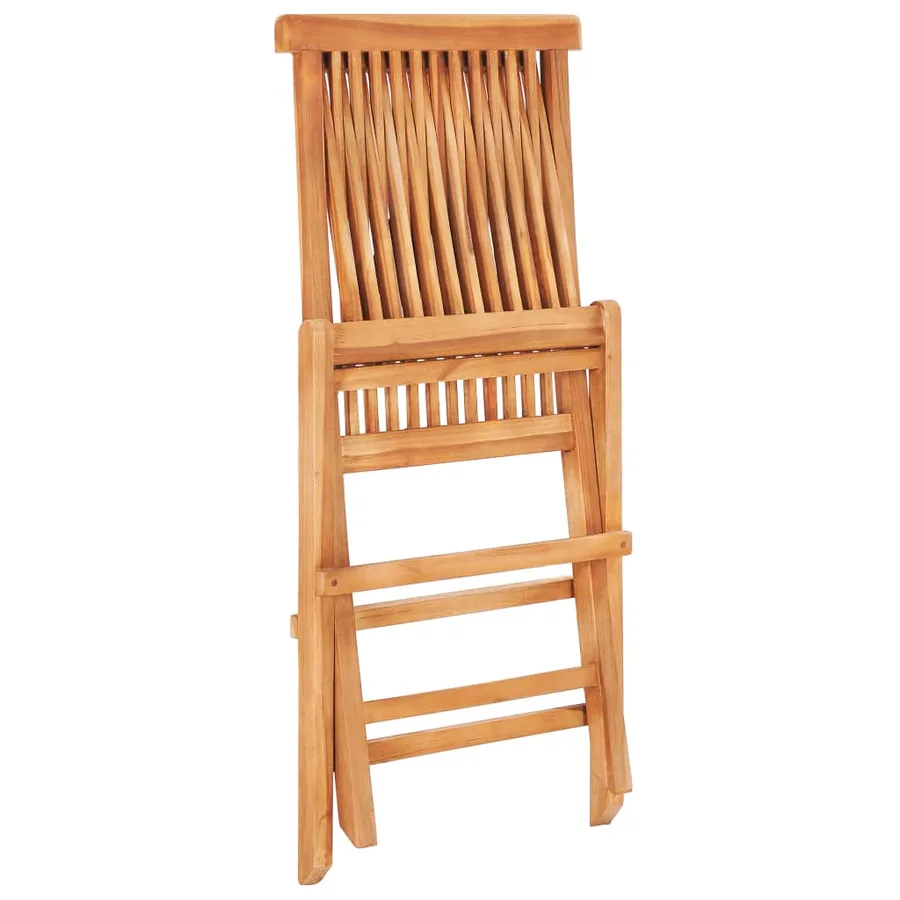 Ensemble de bistro 3 pcs avec coussins vert Bois de teck massif - 6