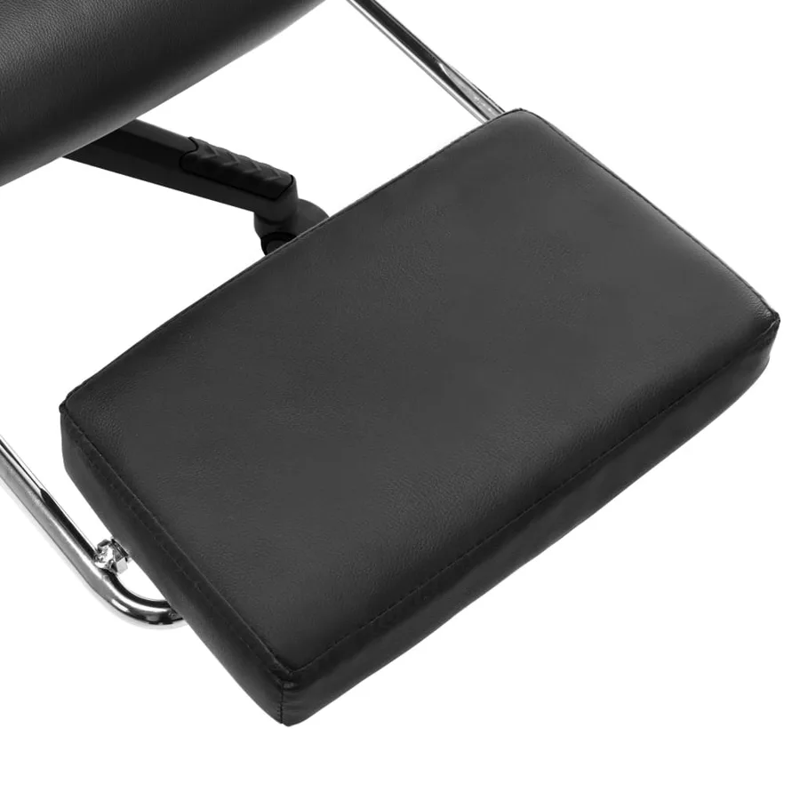 Chaise de jeu avec repose-pied Noir et doré Cuir artificiel - 8
