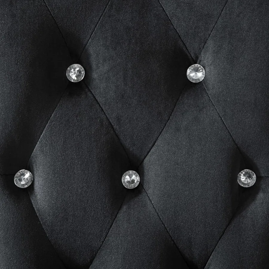 Chaises à manger lot de 6 noir velours - 9
