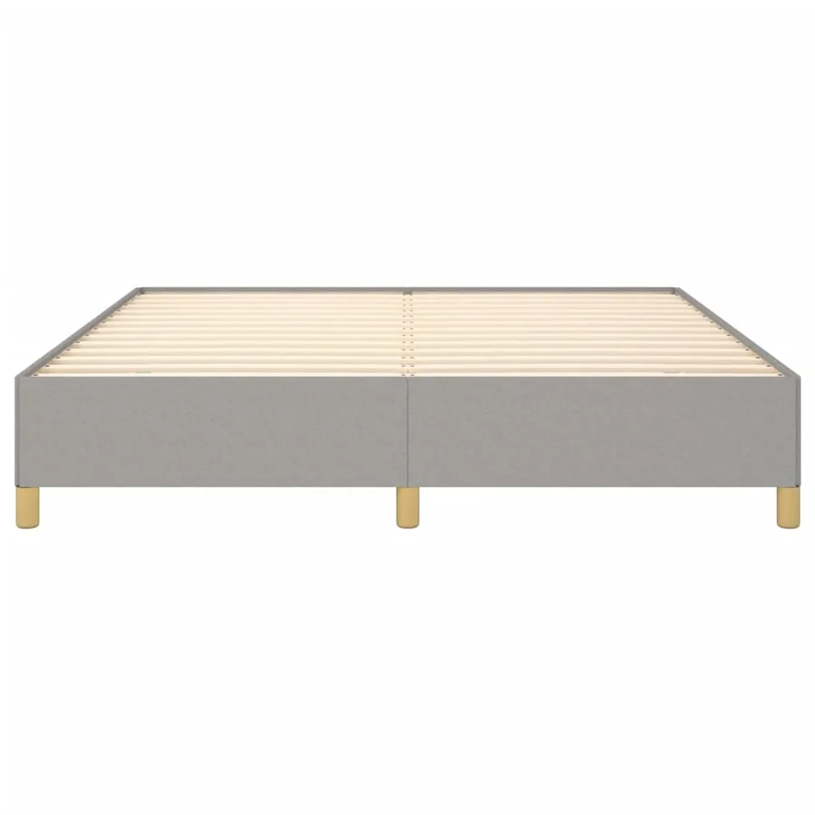 Cadre de lit sans matelas gris clair 160x200 cm tissu - 5