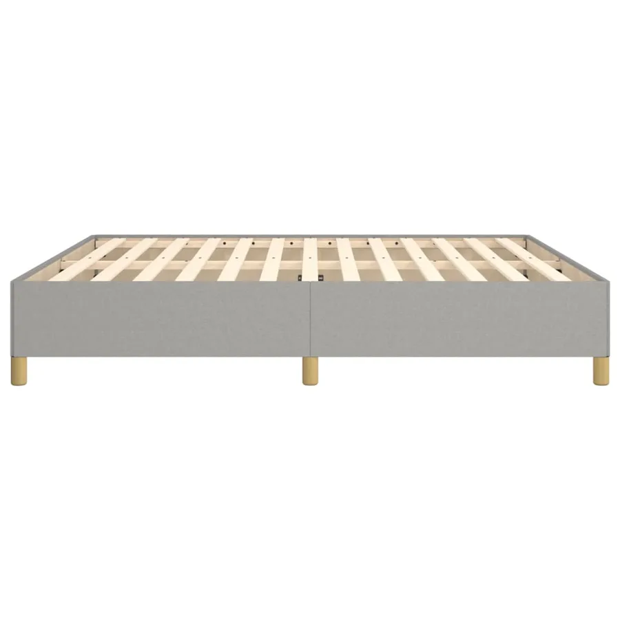 Cadre de lit sans matelas gris clair 160x200 cm tissu - 6