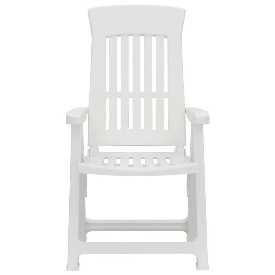 Chaises inclinables de jardin lot de 2 blanc PP - 4