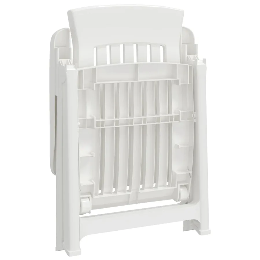 Chaises inclinables de jardin lot de 2 blanc PP - 6