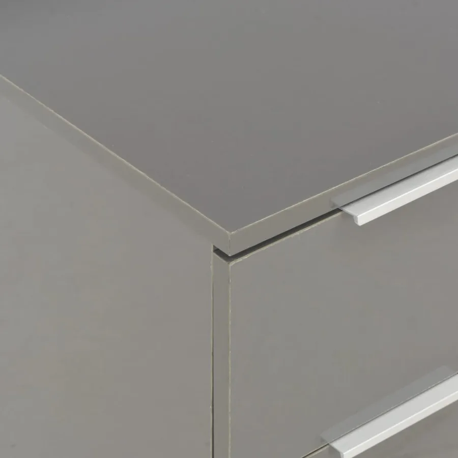 Buffet Gris brillant 60x35x80 cm Bois d'ingénierie - 7