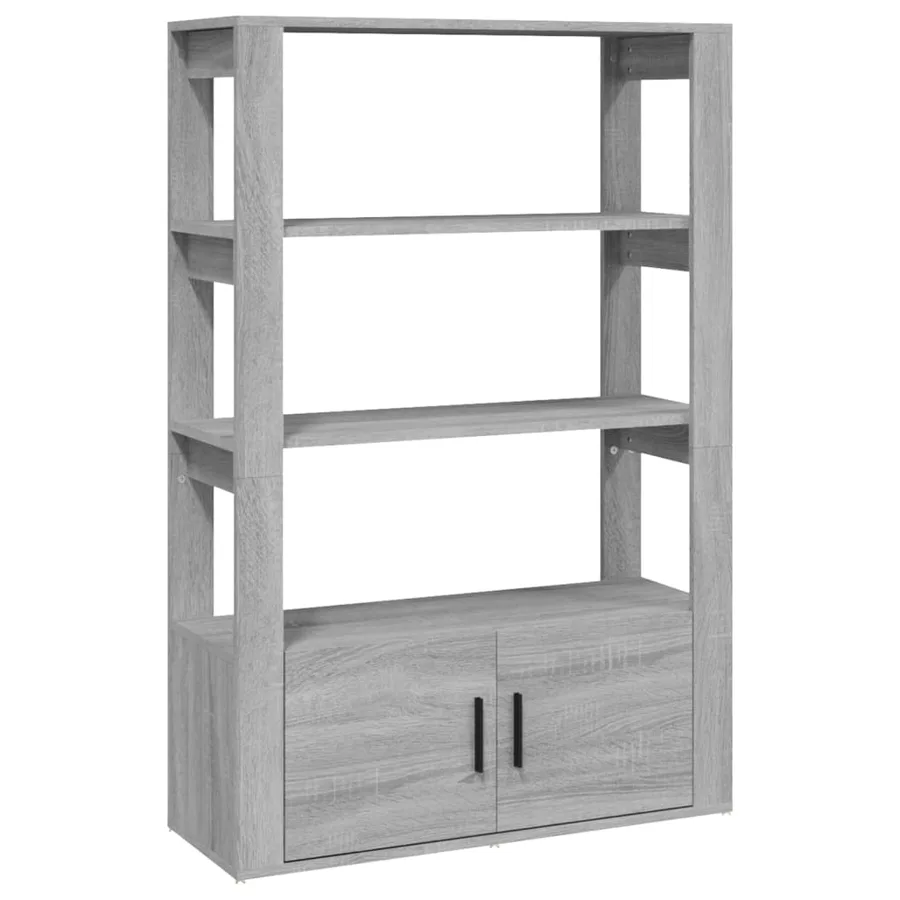 Buffet Sonoma gris 80x30x119,5 cm Bois d'ingénierie - 2