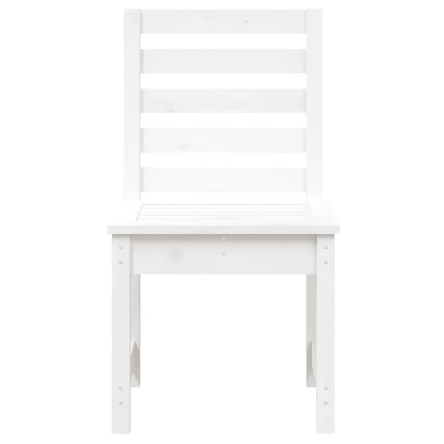 Chaises de jardin lot de 2 blanc 50x48x91,5 cm bois massif pin - 4