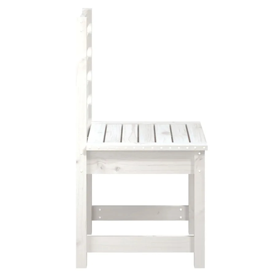 Chaises de jardin lot de 2 blanc 50x48x91,5 cm bois massif pin - 5