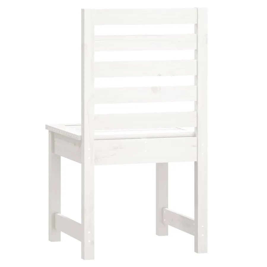 Chaises de jardin lot de 2 blanc 50x48x91,5 cm bois massif pin - 6