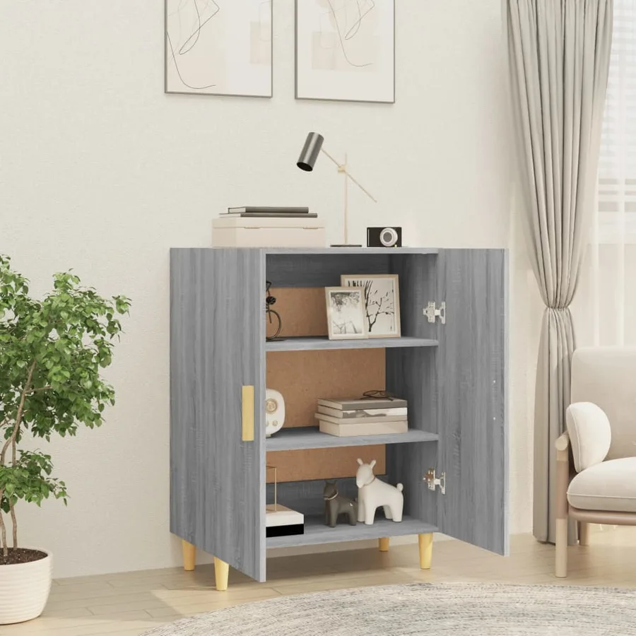 Buffet Sonoma gris 70x34x90 cm Bois d'ingénierie - 6