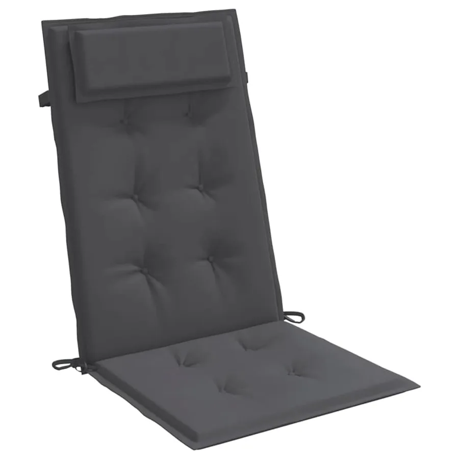 Coussins de chaise à dossier haut lot de 6 anthracite - 5