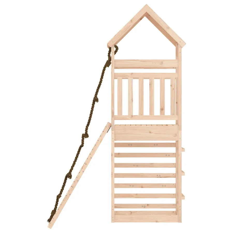 Maisonnette de jeu avec mur d'escalade bois massif de pin - 4