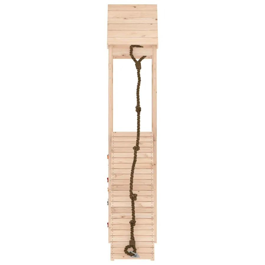 Maisonnette de jeu avec mur d'escalade bois massif de pin - 6