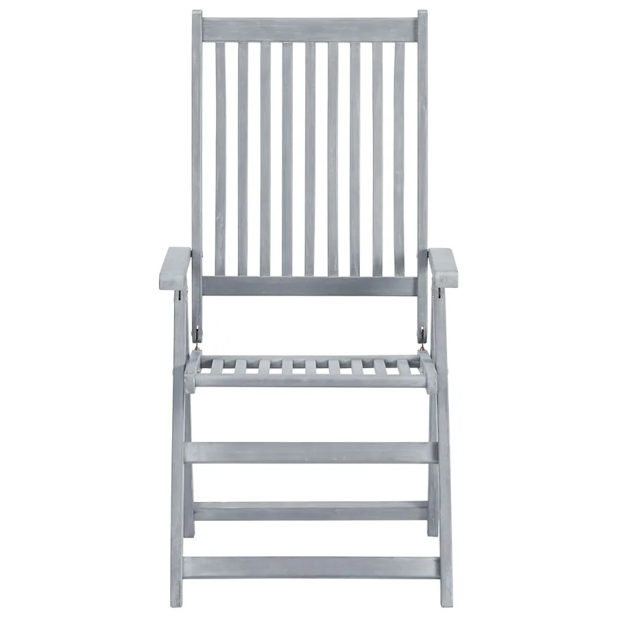 Chaises inclinables de jardin lot de 6 et coussins Bois acacia - 4