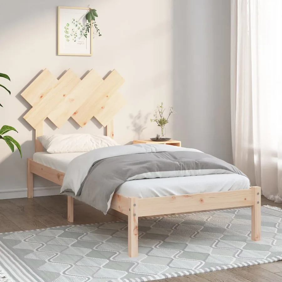 Cadre de lit sans matelas 90x190 cm bois massif