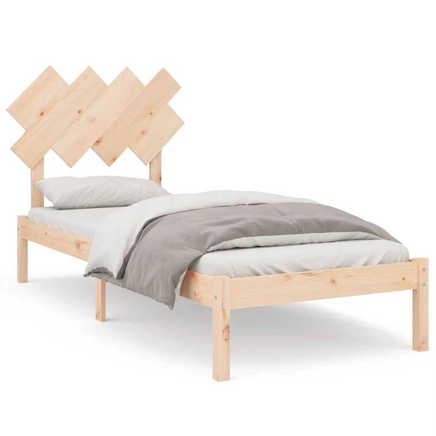 Cadre de lit sans matelas 90x190 cm bois massif - 2