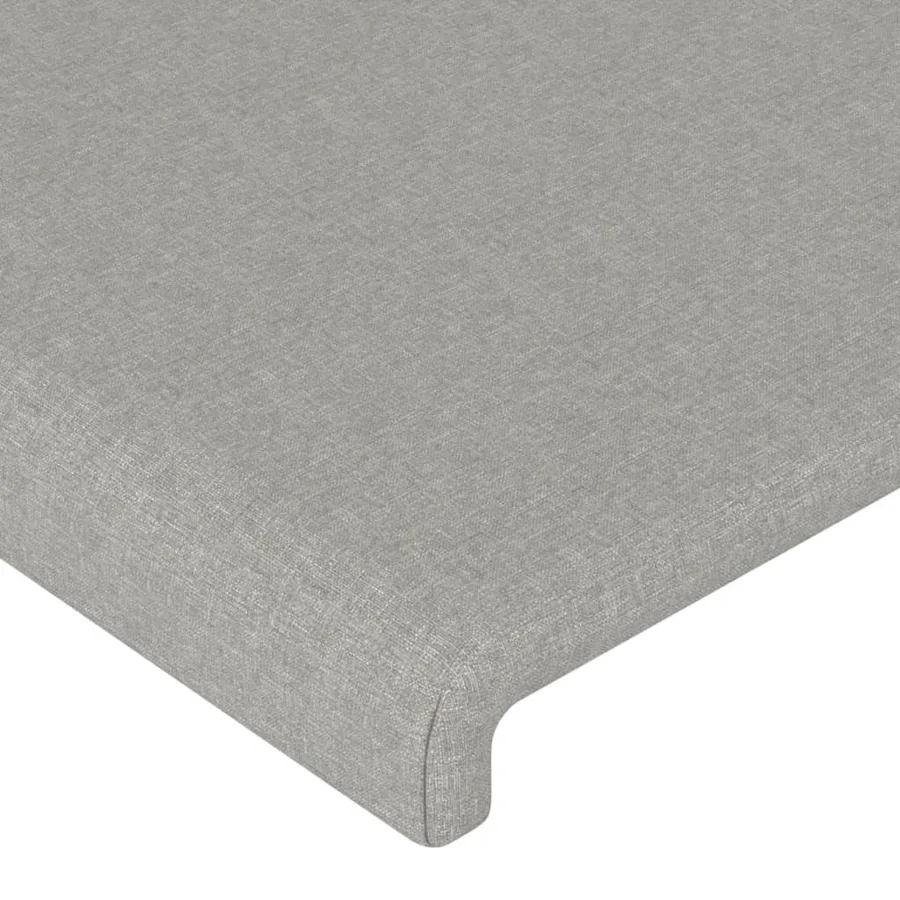 Cadre de lit sans matelas gris clair 80x200 cm tissu - 10
