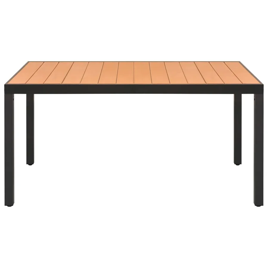 Ensemble à manger de jardin 7 pcs noir et marron - 10