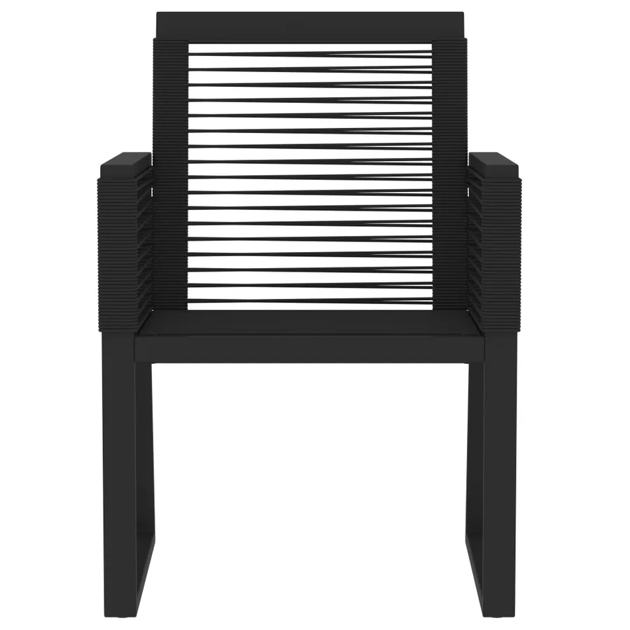 Ensemble à manger de jardin 7 pcs Noir - 4