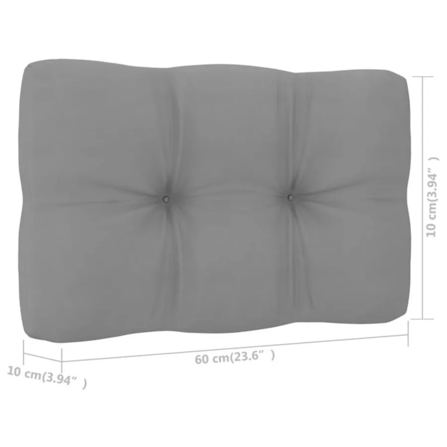 Salon de jardin 3 pcs avec coussins bois de pin imprégné - 12