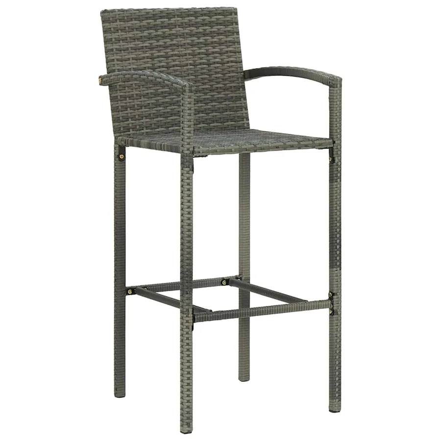 Ensemble de bar de jardin 7 pcs Gris - 9