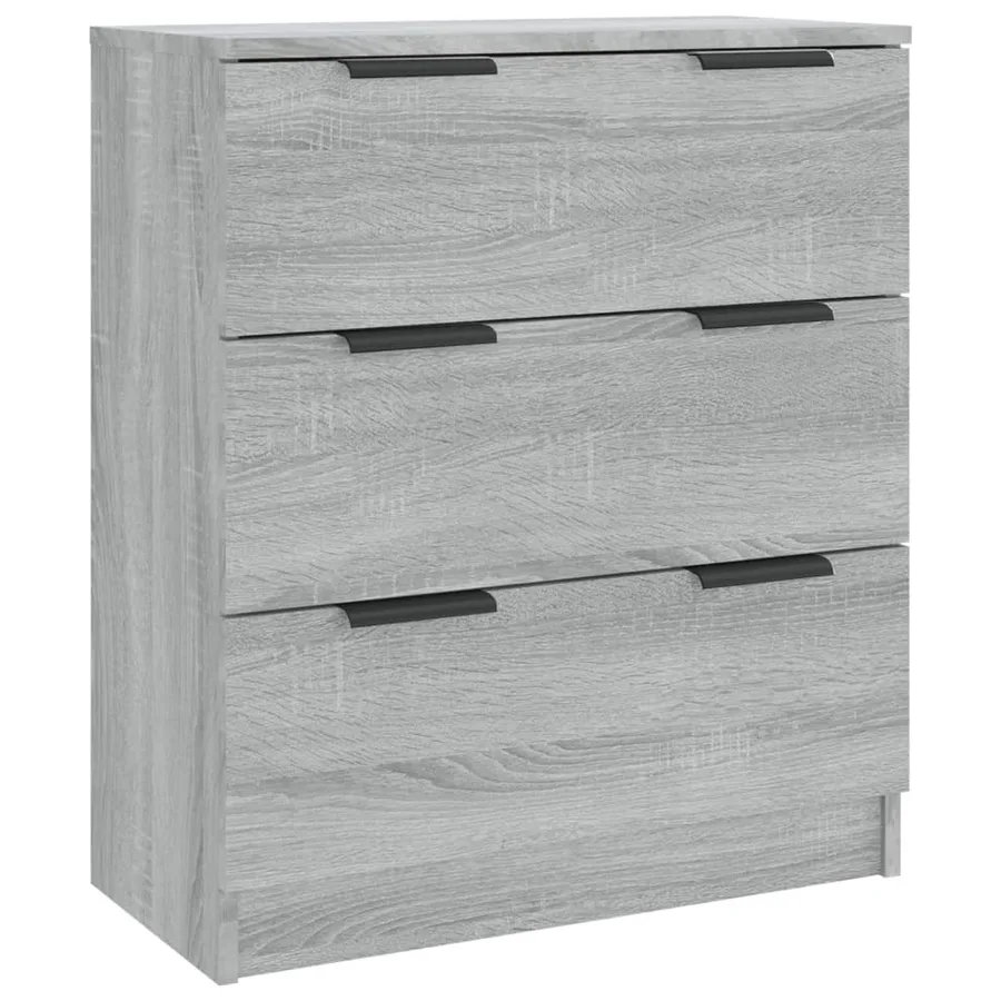 Buffets 3 pcs Sonoma gris Bois d'ingénierie - 3