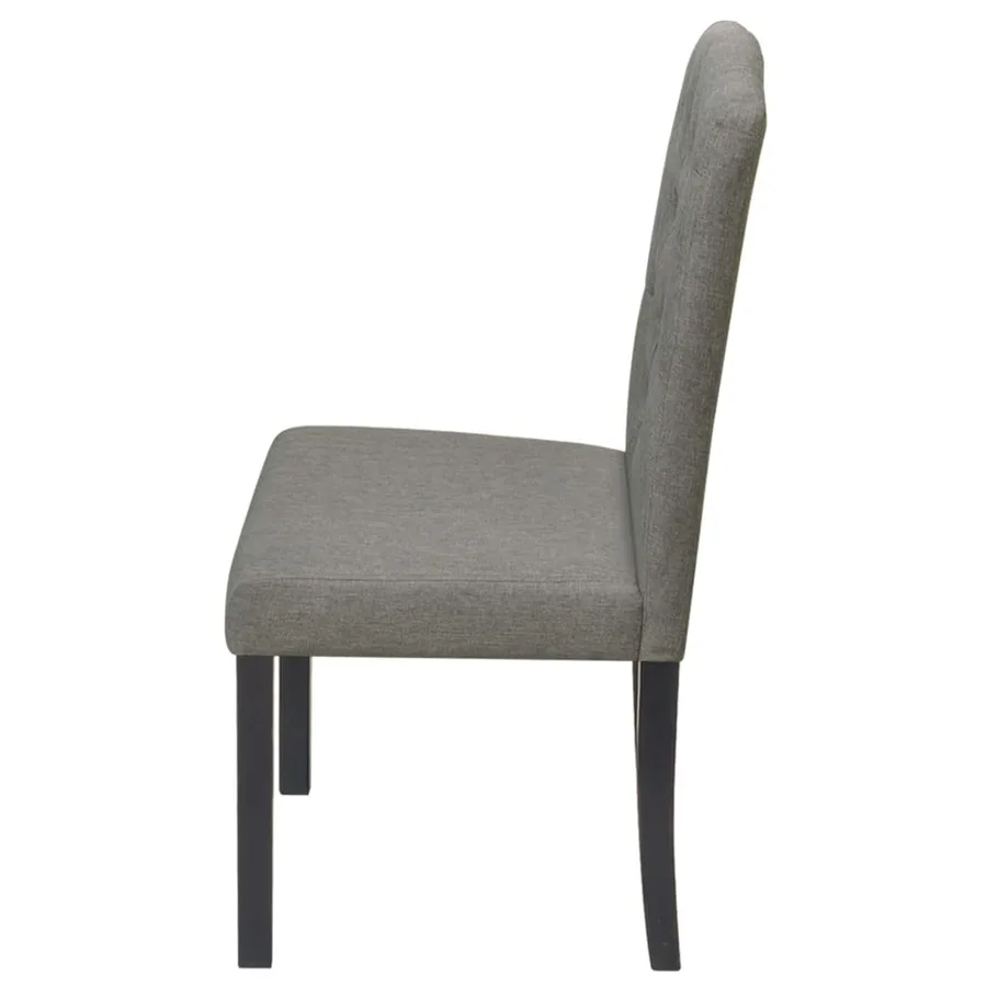 Chaises à manger lot de 6 gris tissu - 4