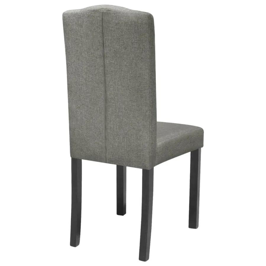 Chaises à manger lot de 6 gris tissu - 6