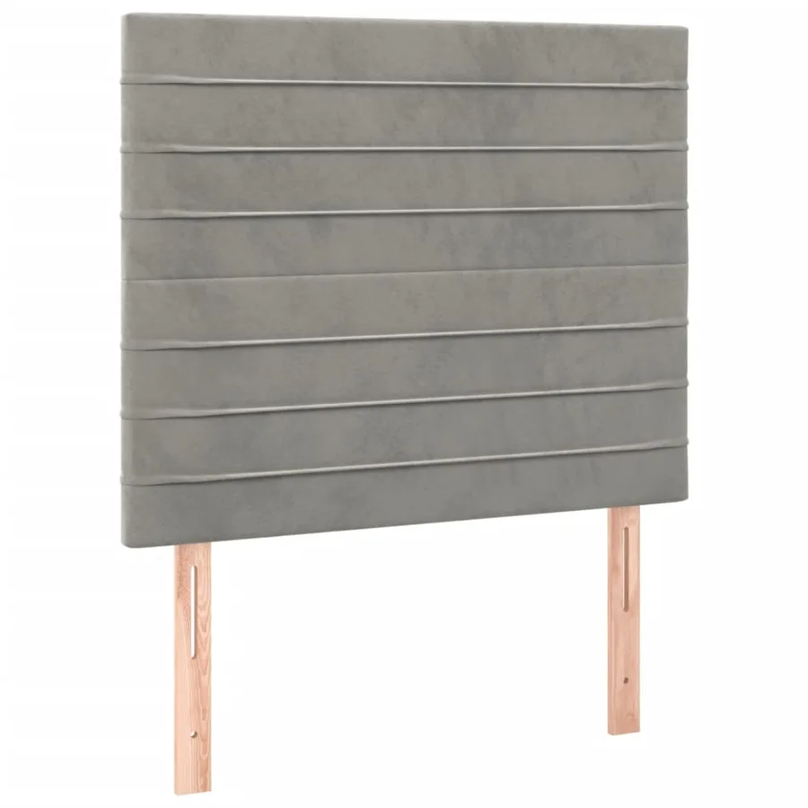 Sommier à lattes de lit avec matelas LED Gris clair 120x200 cm - 7