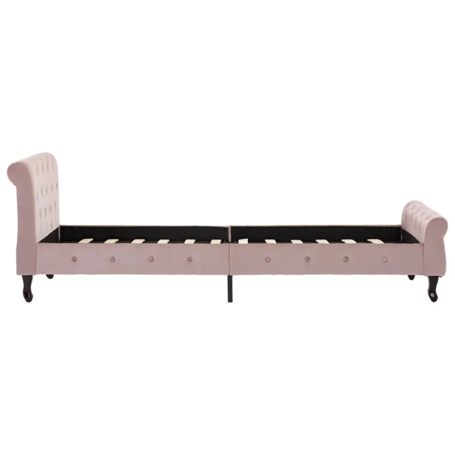 Cadre de lit sans matelas Rose Velours 90x200 cm - 4