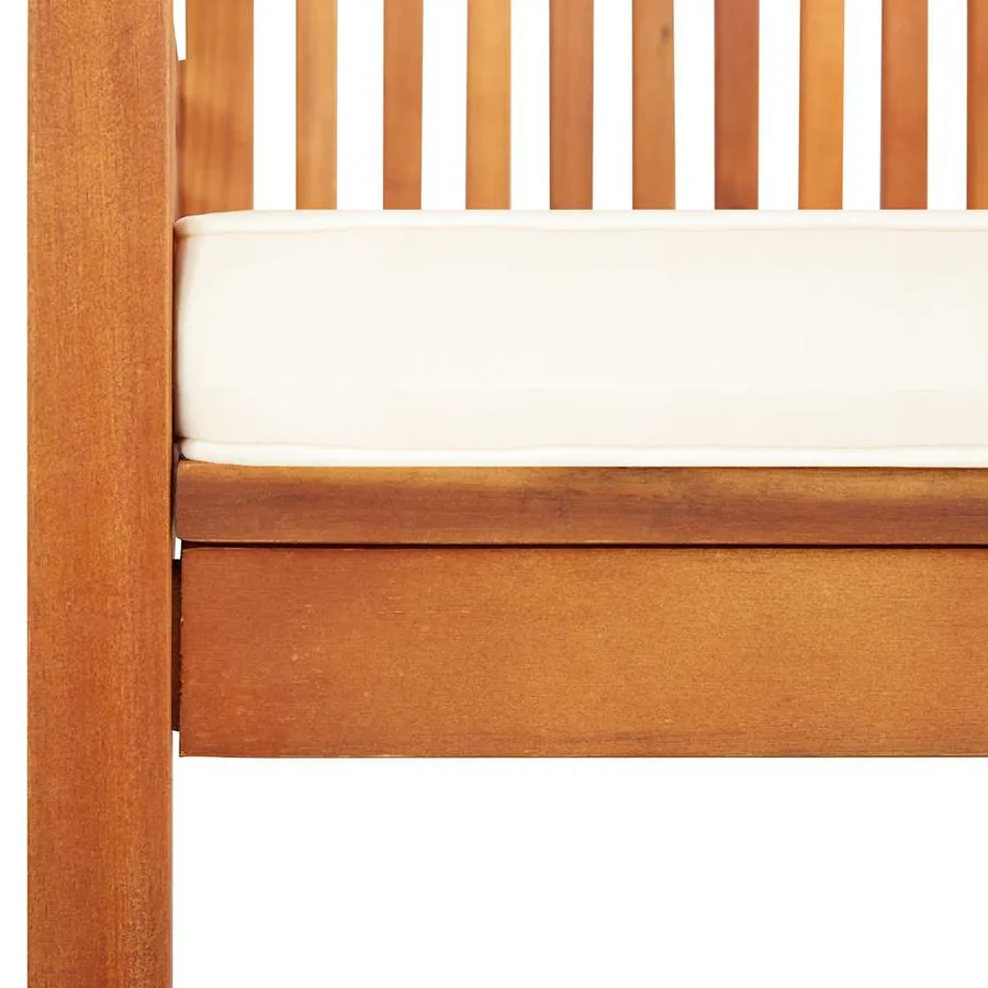 Chaise de jardin avec coussin Bois d'acacia massif - 5
