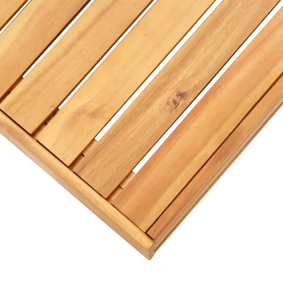 Salon de jardin 2 pcs avec coussins Bois d'acacia solide - 5