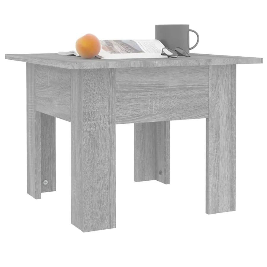 Table basse Sonoma gris 55x55x42 cm bois d'ingénierie - 4