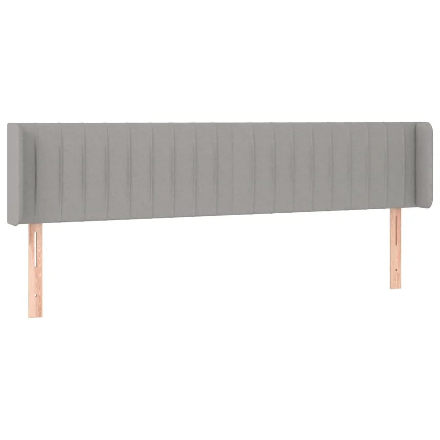 Tête de lit à LED Gris clair 203x16x78/88 cm Tissu - 3
