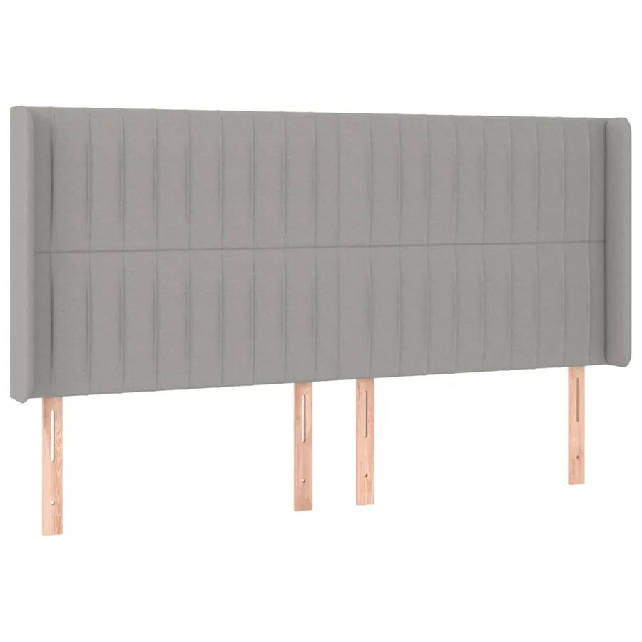 Sommier à lattes de lit matelas LED Gris clair 200x200 cm Tissu - 7