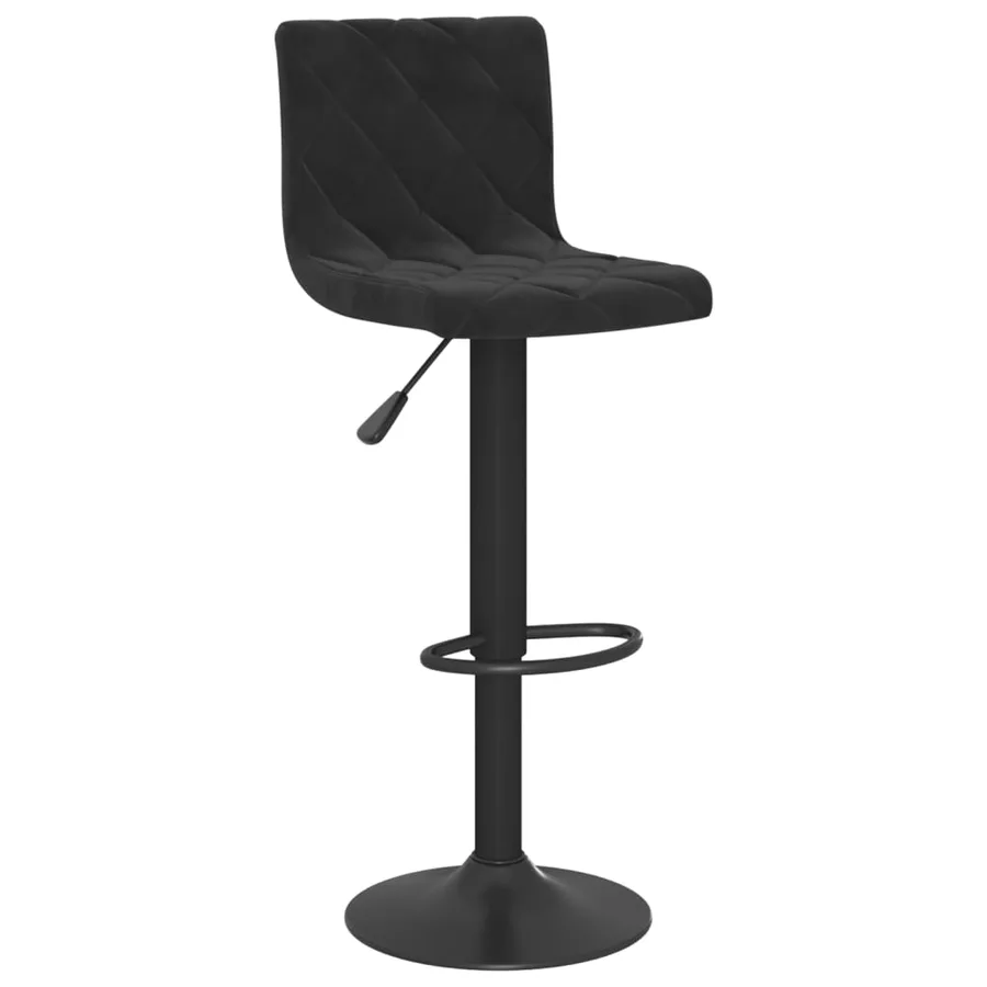 Tabourets de bar lot de 2 Noir Velours - 3