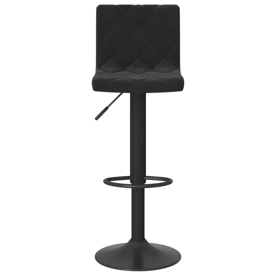 Tabourets de bar lot de 2 Noir Velours - 4