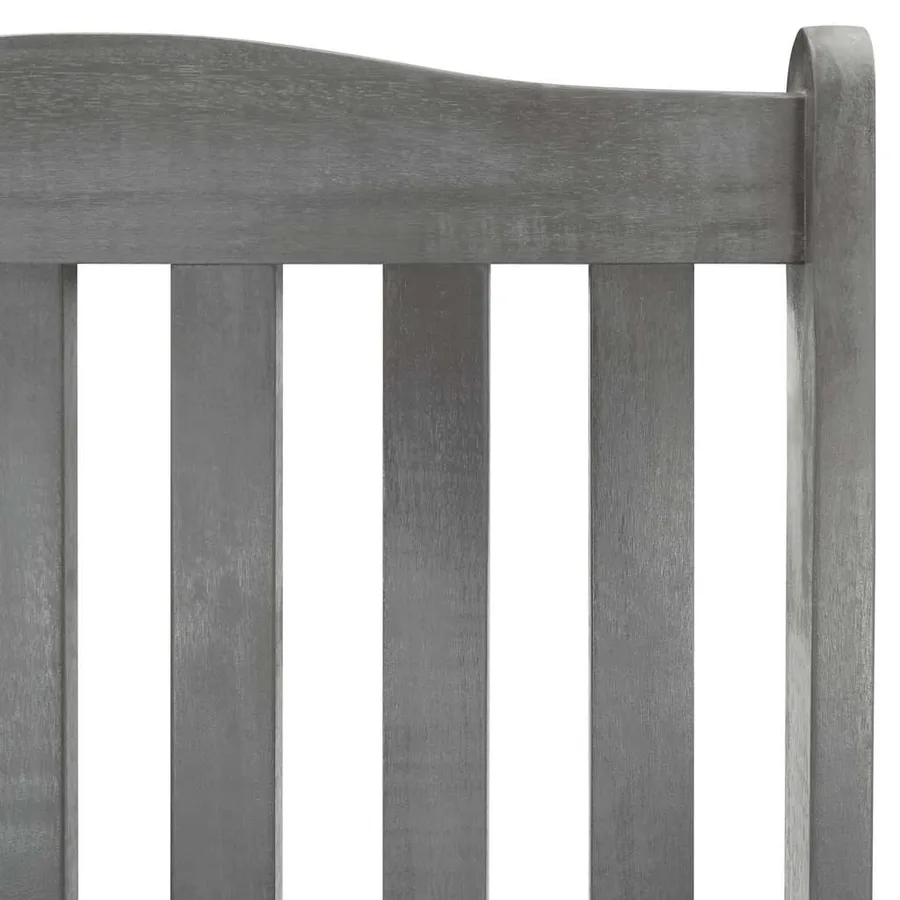 Chaise à bascule avec coussins Gris Bois d'acacia massif - 5