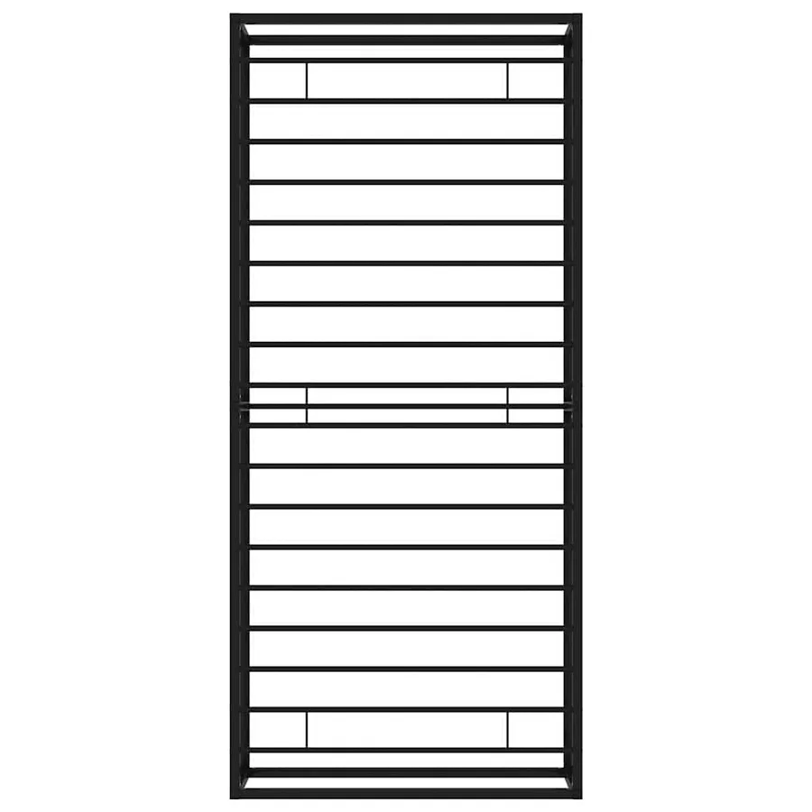 Cadre de lit sans matelas noir métal 100x200 cm - 6