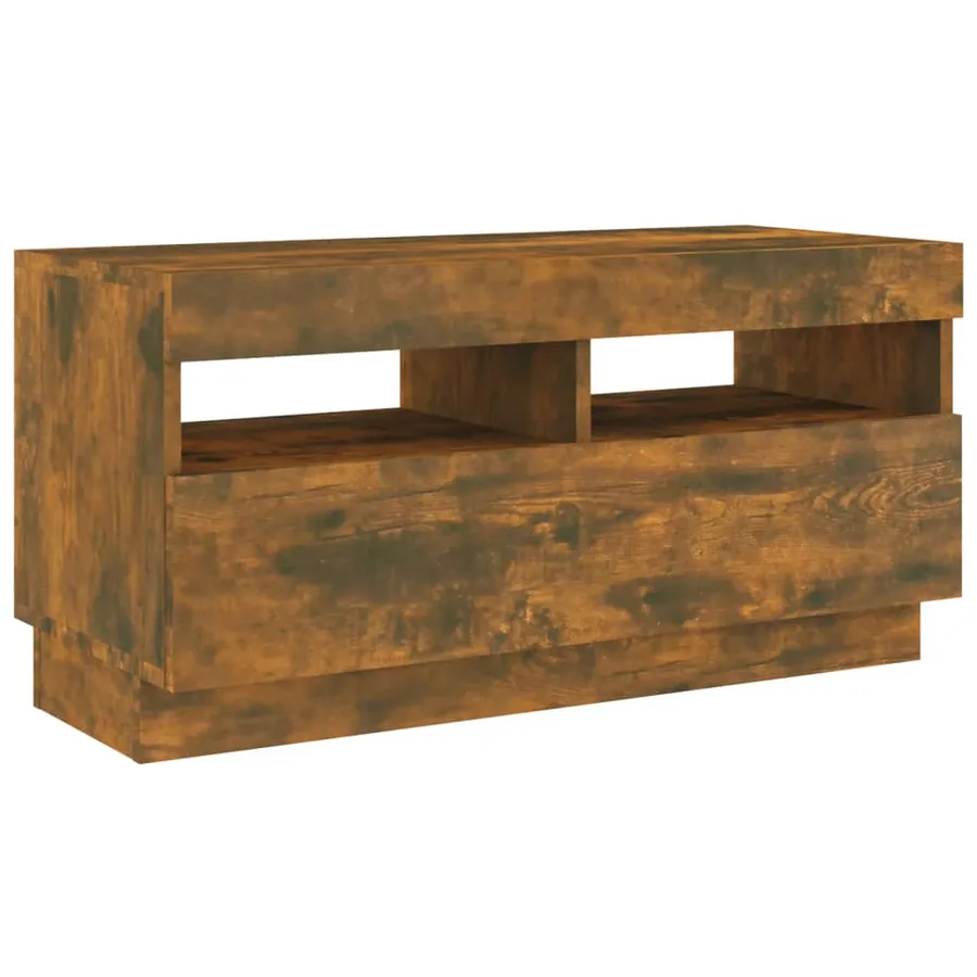 Ensemble de meubles TV avec lumières LED 2 pcs Chêne fumé - 10
