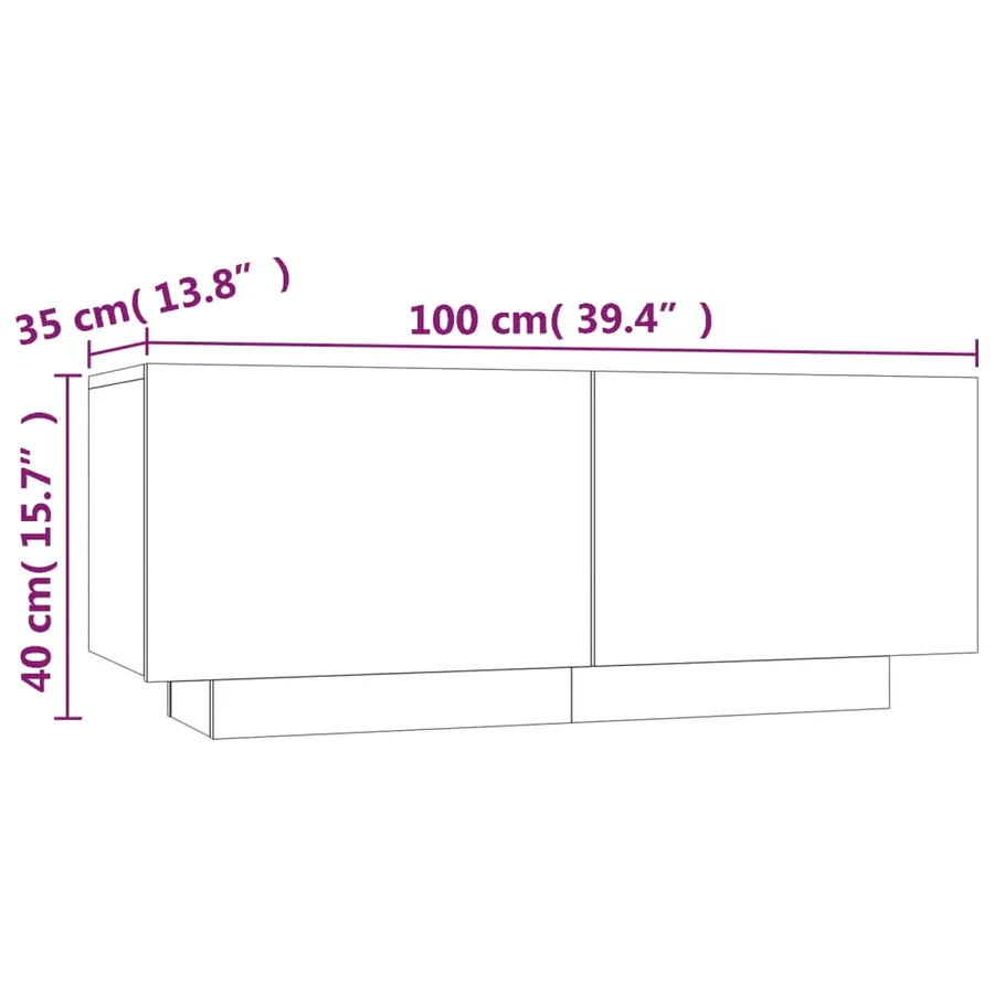 Ensemble de meubles TV avec lumières LED 2 pcs Chêne fumé - 19